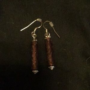 Brown  lucite drop earrings